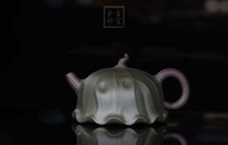 《荷葉》宜興名家紫砂壺工藝美術(shù)師手工民國(guó)綠，紫泥功夫茶具茶壺家用